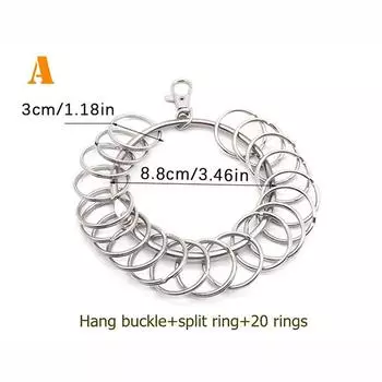 Key Chain Hanging Ring Creative Key Chain Multiple Thickened Key Rings Warehouse Dormitory Landlord Management Key Hang Buckle