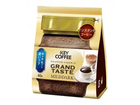 Key Coffee Instant Coffee Grand Taste Mild Dark Bag 80g