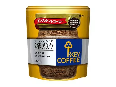 Key Coffee Instant Coffee Special Blend Dark Roast 60g x 4 Bags Bag/Refill