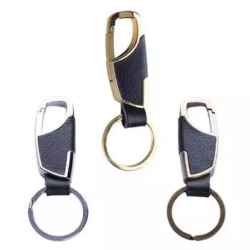 Key Holder Keychain Zinc Alloy Leather Key Ring Holder for Handbag Decoration SN серебряный