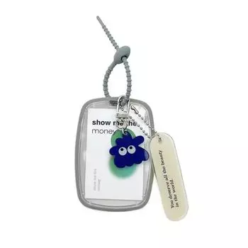 Key Holder Women Card Cover Key Ring Ornaments INS Transparent Card Hold Korean Style Pendant