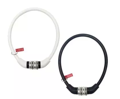 Key Lock Key Wire Lock Cable Lock Bicycle Chain Lock Bicycle Dial Lock Monotone (Black)