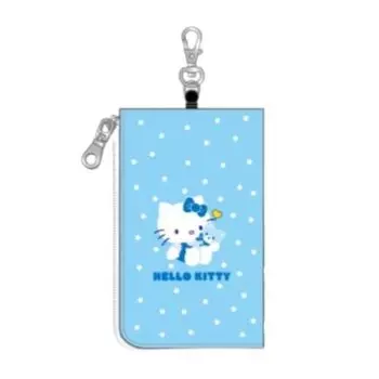 Key Pass Pouch Bear Blue Hello Kitty &