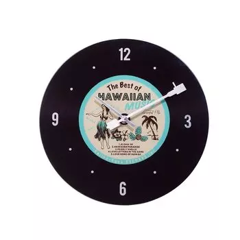 Key Stone Glass Wall Clock Blue Hawaiian Record CL056289 синий