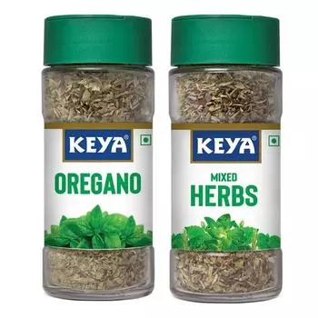 Keya Premium Herbs Combo Oregano 15 г | Смесь трав 25 г | Стеклянная бутылка | Упаковка из 2 шт.