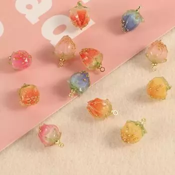 Keychain 3D Strawberry Resin Strawberry Pendant DIY Jewelry Accessories Jewelry Making DIY Earring B