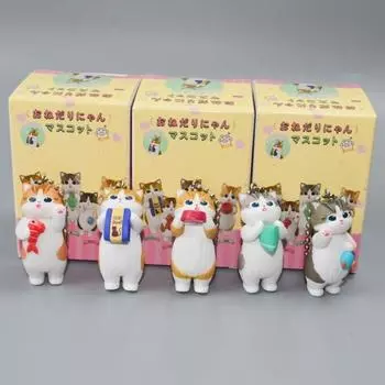 Keychain Cat Action Figure Cartoon Model Toy Decoration Children Gifts Ornament