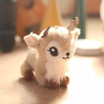 Keychain Cute Deer Stuffed Toy With Ultra Soft Short Plush For Backpack Decor