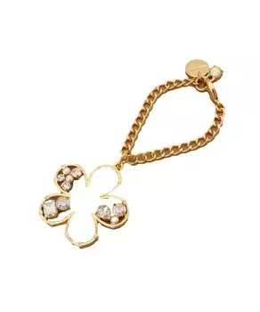 Keychain Flower Bijou Bag Charm Clear One Size [Samantha Thavasa]