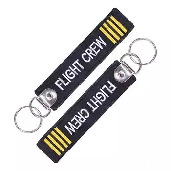 Keychain Jewelry Embroidery Co-Pilot Key Chain For Aviation Gifts Luggage Tag