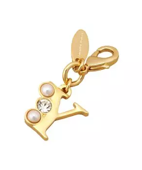 Keychain Pearl Initial Zipper Charm Y Gold One Size [Samantha Thavasa]