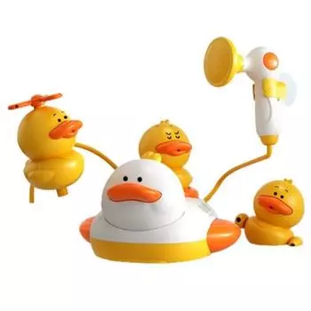 Keygers Toddler Oki Boat Shower Fountain Toy Set 7-Piece, Корейские игрушки для ванны