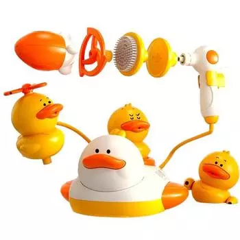Keygers Toddler Oki Boat Shower Fountain Toy Set of 10, Корейские игрушки для ванны