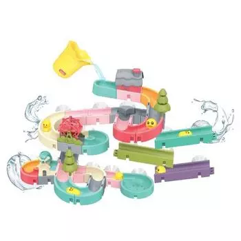 Keygers Water Slide Block Forest Toddler Bath Play Toy 62p, Korean Bath Toys