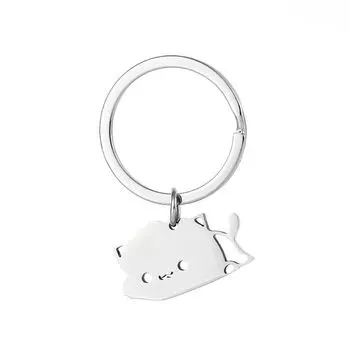 Keyring Gift Car Keychain Puzzle Cat Keychain Cat Keychain Animal Matching Keyring Couple Keyring female