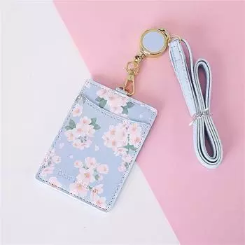 Keyrings Sakura Student Credit Card Bus Card Cover ID Card Holder Lanyard Card Holder Business Card