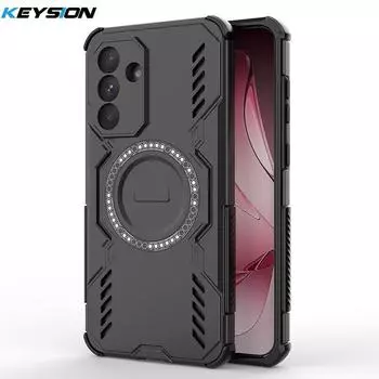 KEYSION Hollow Heat Dissipation Case for Samsung A56 5G A36 A26 5G Magnetic Cooling Shockproof Phone Cover for Galaxy A16 4G 5G for Samsung A56 5G чёрный