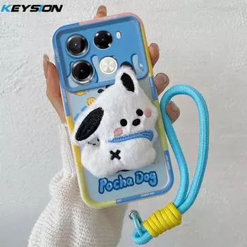 KEYSION Милый 3D мультяшный плюшевый чехол для Infinix Note 40 Pro+ 5G Силиконовый противоударный чехол для телефона Infinix Note 40 5G for Infinix Note 40 Pro 5G