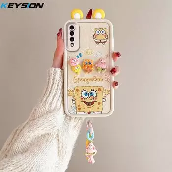 KEYSION Милый чехол с 3D-мультяшным изображением уха для Samsung A50 A50S с браслетом, мягкий силиконовый противоударный чехол для задней панели телефона Galaxy A30S for Samsung A50