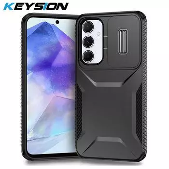 Противоударный защитный чехол KEYSION для Samsung A55 5G A35 A25 Slide Push Pull защитный чехол для объектива камеры для телефона Galaxy A15 A05 for Samsung A05 красный