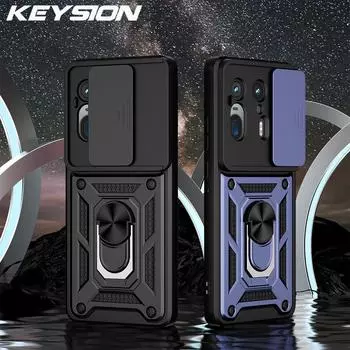 KEYSION Противоударный чехол для Motorola Edge 50 Ultra 5G 50 Fusion Защитное кольцо для камеры-слайдера Чехол для телефона для MOTO Edge 50 Pro 5G for Edge 50 Fusion красный