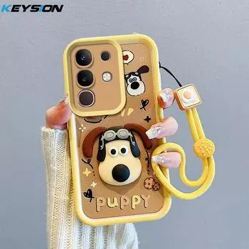 KEYSION Противоударный чехол для VIVO Y29 4G со шнурком, мягкий силиконовый милый 3D мультяшный чехол для телефона с куклой для VIVO Y29 for VIVO Y29