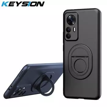 Противоударный чехол KEYSION для Xiaomi POCO F5 Pro F5 Матовый жесткий пластиковый чехол-подставка для телефона Redmi Note 12 Pro 5G 12 Pro+ 5G for Redmi Note 12 Pro 5G серый