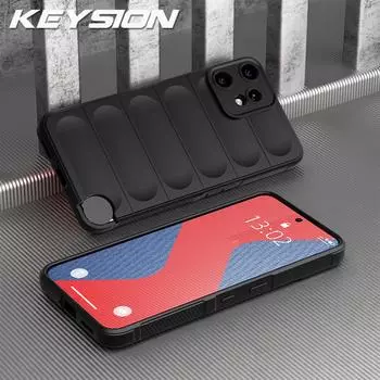 KEYSION Противоударный матовый чехол для Nothing CMF Phone 2 Pro, нескользящая мягкая силиконовая задняя крышка для телефона для Nothing CMF Phone 2 Pro for CMF Phone 2 Pro чёрный