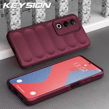 KEYSION противоударный матовый чехол для OPPO A80 5G противоскользящий мягкий силиконовый чехол для задней панели телефона для OPPO A80 5G for OPPO A80 5G вино красного