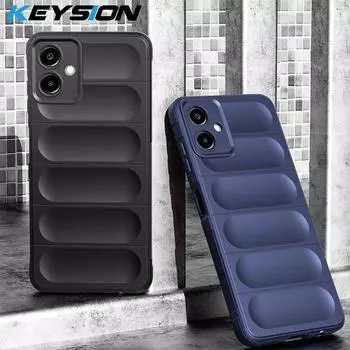 Противоударный матовый чехол KEYSION для Samsung A06 A05 A04 A04e Мягкий силиконовый противоскользящий чехол для задней панели телефона Galaxy A04 A04e A05 A06 for Samsung A05 вино красного