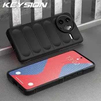 KEYSION Противоударный матовый чехол для Xiaomi POCO F7 Ultra F7 Pro Противоскользящий мягкий силиконовый чехол на заднюю панель телефона для POCO F7 Pro F7 Ultra for POCO F7 Pro чёрный