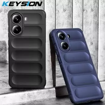 KEYSION противоударный матовый чехол для Xiaomi POCO X7 Pro противоскользящий мягкий силиконовый чехол на заднюю панель телефона для Redmi Turbo 4 for POCO X7 Pro чёрный