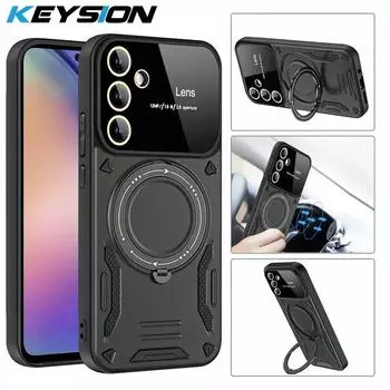 Противоударный защитный чехол KEYSION для Samsung A05S A04S A15 A05 A04 A04e A24, защитный чехол с кольцом и подставкой для камеры, чехол для телефона Galaxy M04 for Samsung A05S красный