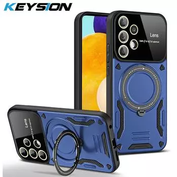 Противоударный защитный чехол KEYSION для Samsung A53 A33 5G A23 A13, защитный чехол с кольцом и подставкой для камеры, чехол для телефона Galaxy A52S 5G A32 A22S for Samsung A53 5G красный