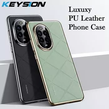 KEYSION Роскошный сетчатый чехол из искусственной кожи для Huawei nova 13 Pro Покрытие Жесткий противоударный чехол для телефона из ПК для Huawei nova 13 Pro for Huawei nova 13 красный