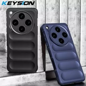 KEYSION Shockproof Matte Case for OPPO Find X8 Pro 5G Anti-skid Soft Silicone Phone Back Cover for OPPO Find X8 Pro for OPPO Find X8 вино красного