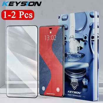 KEYSION закаленное стекло полное покрытие для Honor X9c 5G X7c HD прозрачная защитная стеклянная пленка для экрана телефона Honor 200 Smart 5G for Honor 200 Smart чёрный