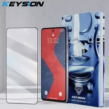 KEYSION закаленное стекло полное покрытие для MOTO G84 G54 G34 5G G24 G14 G04 S HD защитная стеклянная пленка для экрана Motorola E14 E13 E22 for MOTO E22 чёрный