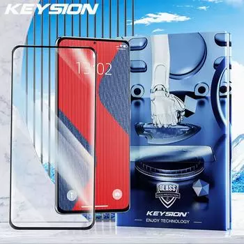 KEYSION закаленное стекло полное покрытие для MOTO G85 5G изогнутый экран Full HD защитная стеклянная пленка для Motorola Edge 2024 Edge+ 2023 for Edge 2024 чёрный