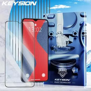 KEYSION закаленное стекло полное покрытие для VIVO Y03 Y03t HD защитная стеклянная пленка для экрана VIVO Y28s 5G Y28 Y18 Y18s Y18e Y27 Y17S for VIVO Y17S чёрный