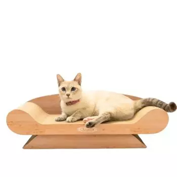 KeyTAIL Кошачий точилка для ногтей Точилка для ногтей Картонный большой диван-кровать Nyan Nail Sofa L Wood (Светлое зерно)