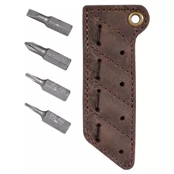 KeyUnity KA06 Натуральная кожа Хранилище для винтов Ручной работы Мешочек для винтов с 4 магнитными винтами Сумка, (коричневый)