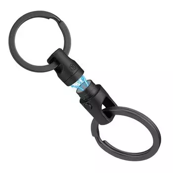 [KeyUnity] KA45 Titanium Key Ring 360° Swivel Connector Breakaway Quick Release Keychain with Key Ring, KA45BK