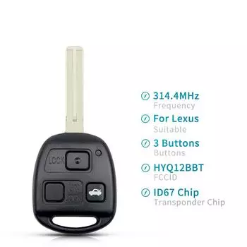 KEYYOU HYQ12BBT дистанционный ключ автомобиля ID67 чип 314.4MHZ для Toyota для Lexus RX330 RX350 RX400h RX450h 3 кнопки FOB