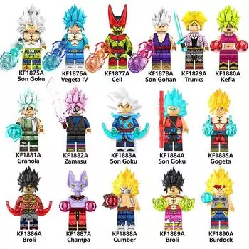 Kf6181A Kf6182A Dragon Ball Building Block Сумка для игрушек для сращивания мелких частиц