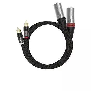 Khadas Двойной RCA на Двойной XLR Кабель-адаптер Мужской на Мужской Сбалансированный RCA на XLR3 Phono Штекер Левый и Правый Выходные Шнуры для Студийного Стерео HiFi Сабвуфера