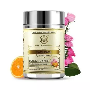 Khadi Natural Rose & Orange Herbal Маска для лица для сияющей кожи 50г