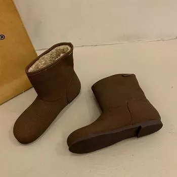 Зимние сапоги цвета хаки женские зимние утепленные ботинки сохраняют тепло зимние сапоги женские с круглым носком серые средние сапоги женские 35 чёрный