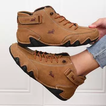 Khaki Women s Boots Trendy Comfortable Soft Soled High Top Boots Versatile Fashionable Commuting Motorcycle Women s Sneakers 37