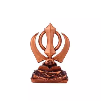 Khanda Sahib Idol Sikh Religious Symbol Khanda Statue for Car Dashboard Idol for Pooja Office Table Showpiece Gifts Items